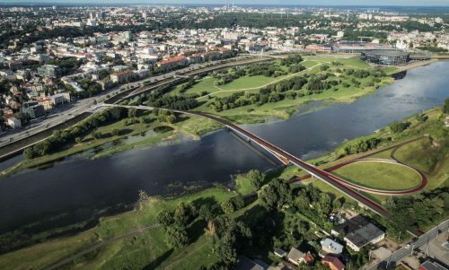 Architektai pristato pėsčiųjų tiltų į Nemuno salą projektinius pasiūlymus