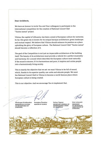 Vilnius kviečia viso pasaulio architektus kurti Nacionalinę koncertų salę „Tautos namai“