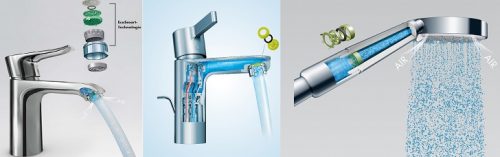 „Hansgrohe EcoSmart“ technologija. Efektyviai taupo vandenį ir energiją tiek namų ūkiuose, tiek viešbučiuose