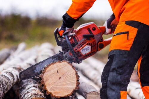 Didžiausi pavojai dirbant grandininiu pjūklu: ekspertai pataria, kaip nuo jų apsisaugoti
