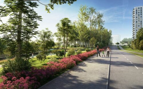 Vietoj pelkynės – naujas skveras Viršuliškėse