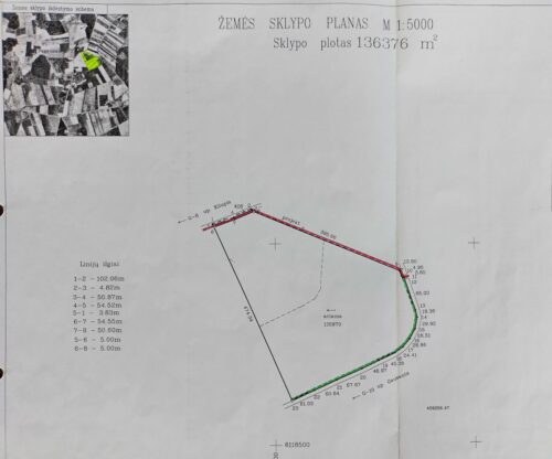Žemės ūkio paskirties sklypas Juodaičių seniūnijoje 13,6 ha