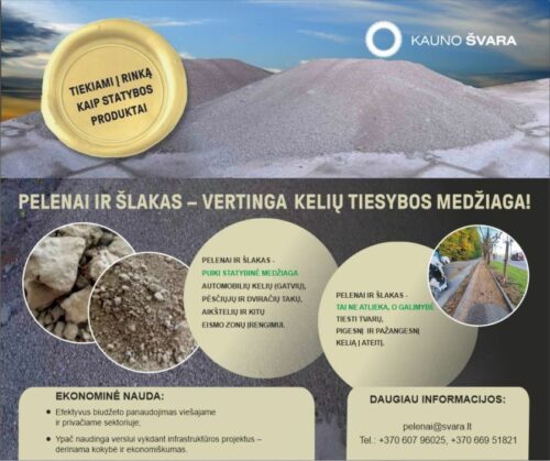 Nuo atliekos iki kelio – pelenai ir šlakas keičia statybų taisykles