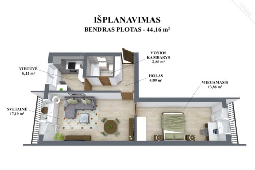 PARDUODAMAS ŠVIESUS IR JAUKUS 2 KAMBARIŲ BUTAS ŽIRMŪNŲ G.– PUIKUS PASIRINKIMAS NORINTIEMS