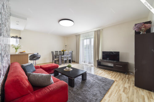 PARDUODAMAS NAUJOS STATYBOS 3 KAMBARIŲ BUTAS ŠNIPIŠKĖSE SPORTO GATVĖJE. PARDUODAMAS SU BALDAIS