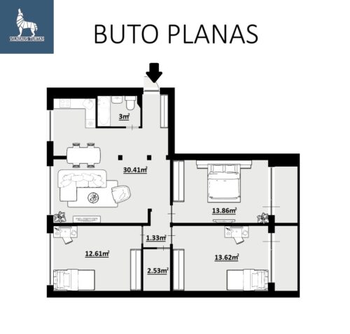 4 kambarių butas  Baltupiai, Baltupio g.